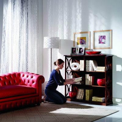 Designer Luxus Schränke Bücherregal Braun Klassische Holz Italienische