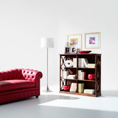 Designer Luxus Schränke Bücherregal Braun Klassische Holz Italienische