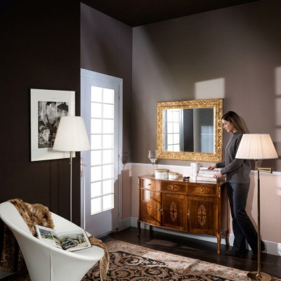 Luxus 2 tlg Set Designer  Kommode und Spiegel Italienische Möbel Stil Barock Neu