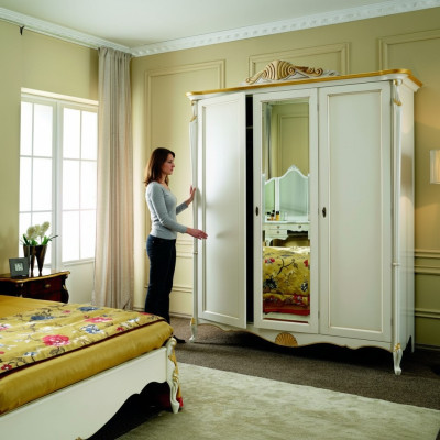 Echtholz Kleiderschrank Italienische Stil Möbel Schlafzimmer Schrank Echtholz Neu