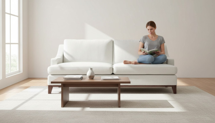 Beige Couch mit knöpfen American Style Sofa Polster Sitz Couchen Sofas Luxus Neu