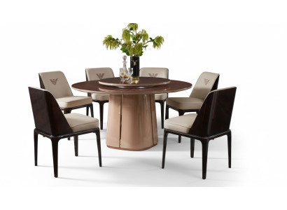 Gruppe Luxus Stuhl Garnitur Lehn Design Möbel Luxus Esszimmer Holz 4x Stühle