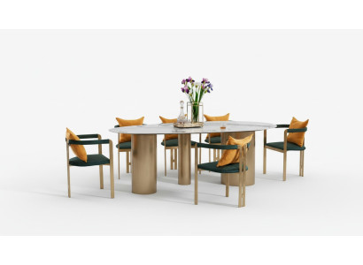 Esstisch Gruppe Essgarnitur Tisch 4x Lehn Stühle Möbel Esszimmer Tische