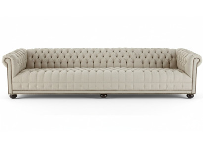 Creme Chesterfield Wohnzimmer Viersitzer Design Couchen Sofa Möbel Stoff Sofas