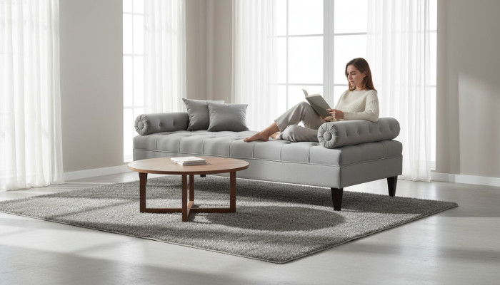 Chaiselongue Modern Design Sofa Liege Möbel Wohnzimmer Stoff