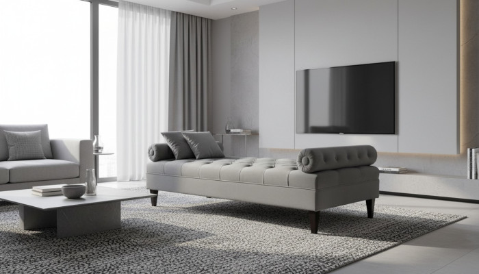 Chaiselongue Modern Design Sofa Liege Möbel Wohnzimmer Stoff