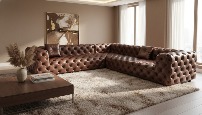 Ecksofa Sofa Couch Wohnlandschaft Eckgarnitur Sofas Couchen Chesterfield Möbel
