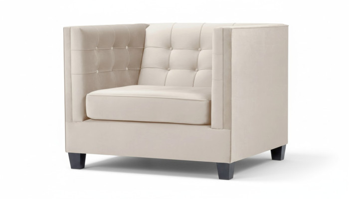 Sessel Modern Chesterfield Textil Stoff Weiß Kreative Loft Möbel Neu Wohnzimmer