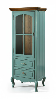Vitrine anrichte glas schrank kommode hoch schränke echte holz möbel kommoden