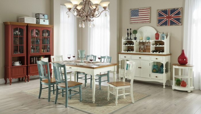 Designer Esszimmer Möbel 8tlg. Set Tisch Stühle Kommode Anrichte Gruppe Garnitur