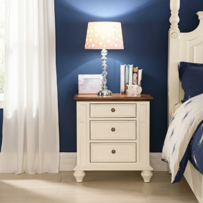 Schlafzimmer Klassische Nachttische aus echtem Holz Landhausmöbel Beistelltische