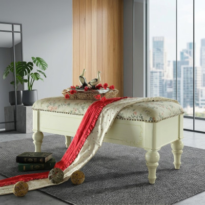 Sitz Textil Polster Bank Polster Sitz Hocker BankStoff Holz Stil Designer Neu