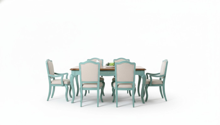 Essgarnitur Esstisch 6 x Stuhl Set Set Garnitur Tisch Klassische Essgruppe 7tlg.