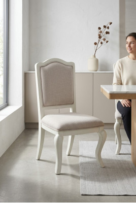 Landhaus Polsterstuhl Esstimmer Echtes Holz Bürostuhl Designer Stuhl Stühle Neu