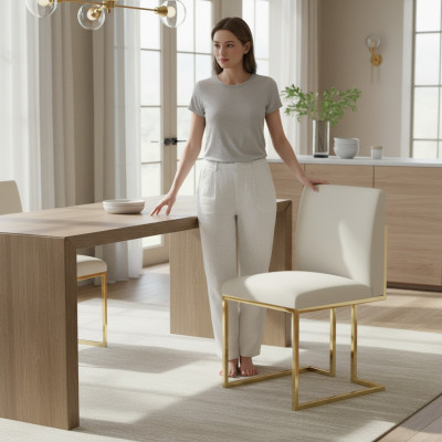 Stuhl Set Sitz Polster Swing Esszimmer Stühle Lehn Textil Modern Luxus