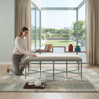 Designer Hocker Fußhocker Beistellhocker Chaiselounge Ottomane Sitzbank