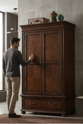 Kleiderschrank Antik Stil Schränke Echtes Holz Schrank Gründerzeit Braun Echt