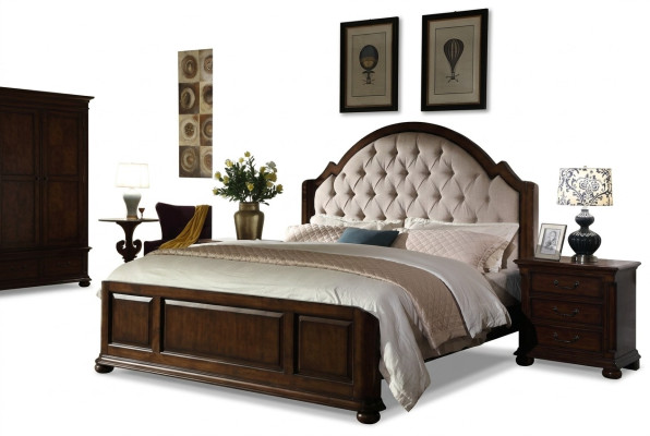 Bett Polsterbett Luxus Doppel Schlafzimmer Holz Leder Betten Chesterfield Möbel