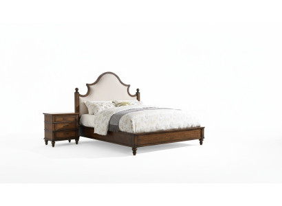Bett 2x Nachttisch 3 tlg. Schlafzimmer Set Design Polster Möbel Luxus Betten Neu