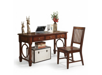 Schreibtisch 2tlg. Set Büro Einrichtung Tisch Holz Design Möbel Schrank Computer