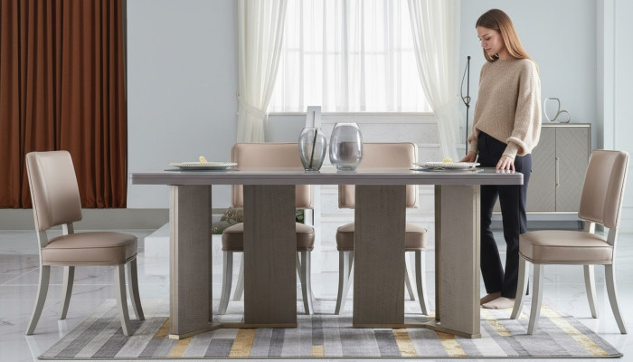 Königlicher Esstisch Tisch Holztisch Klassische Tische Stil Modern Esszimmer Neu
