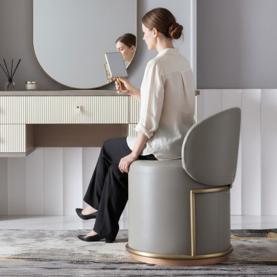 Hocker Design Polster Fußhocker Ottomane Sitz Leder Chaise Lounge Pufa