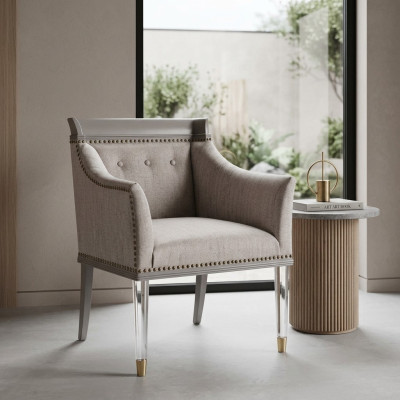 Stuhl Set Sitz Polster Garnitur Esszimmer Stühle Lehn Textil Holz Modern 1x Neu