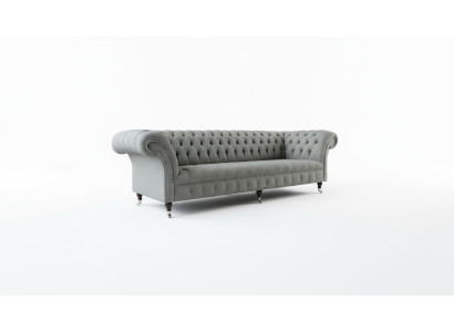 xxl Big Sofa Couch Chesterfield 265cm Polster Sofas 4 Sitzer Textil Modern