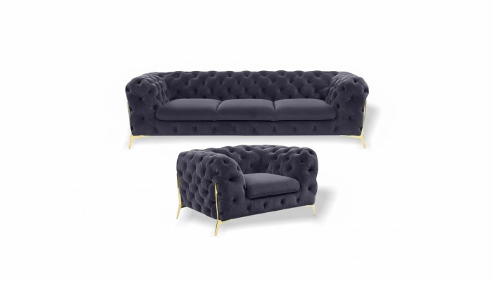 Italien Möbel Sofagarnitur 3+1 Sitzer Design Sofa Polster Couchen Chesterfield