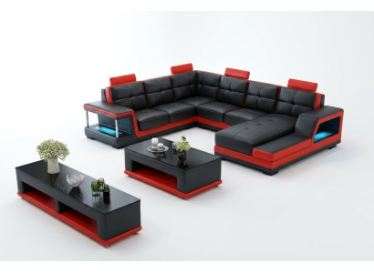 Wohnlandschaft U Form Ecksofa Couchtisch Sideboard Design Big Sofa Neu