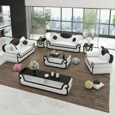 Moderne Couchen Stoff Sofagarnitur 3+2+1 Sitzer Sofas Couch Polster Garnitur Neu