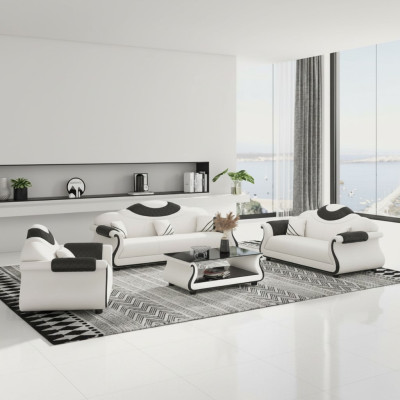 Sofagarnitur 3+2+1 Sitzer Sofas Couch Polster Garnitur Design Moderne Couchen Stoff Neu