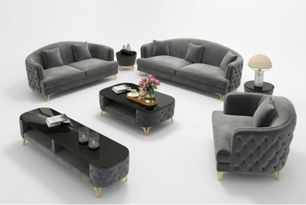 Luxus Sofagarnitur Couch Polster Set Sitz Sofa Garnituren 321 Sitz 3tlg.