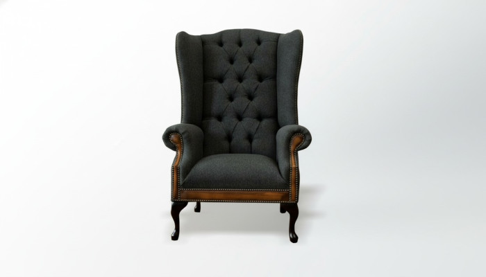 Stuhl 1x Wohnzimmer Polsterstuhl Fernseh Lounge Textil Sitz Sessel