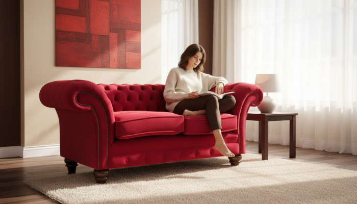 Sofa 2 Sitzer Couch Design Polster Modern Textil Stoff Bettfunktion Couchen Neu