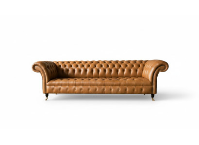 Design Sofa Chesterfield Polster Modern Textil Stoff Sofas 4 er Schlaf Neu