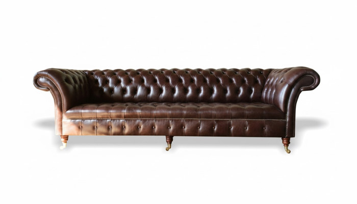 Sofas Chesterfield Polster Design XXL Luxus Sofa 4 Sitzer Leder Couchen Couch