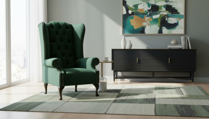 Ohrensessel Sessel Samt Design Polster Sofa Chesterfield Textil Möbel jvmoebel ®