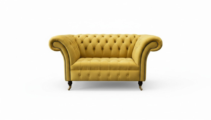Klassische Chesterfield Sessel Couch Sofa Polster Sitz Lounge Relax Club Stoff