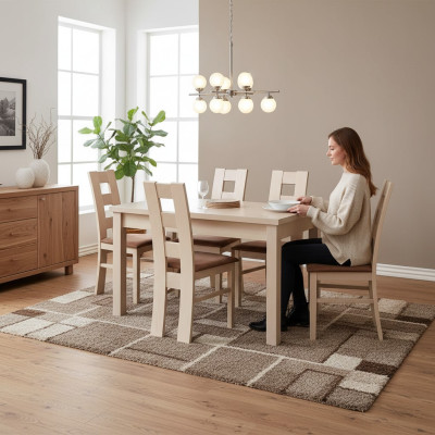 Essgarnituren Designer Esszimmer Set Garnitur Stuhl Tisch 4 Stühle Gruppe 5tlg.