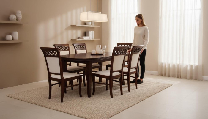 Moderne Design Esszimmer Set Garnitur Stuhl Tisch Lehnstuhl Gruppe 7tlg. Möbel