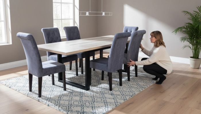 Klassische Set Esstisch + 6x Stühle Lehn Stuhl Garnitur Tische Esszimmer Gruppe