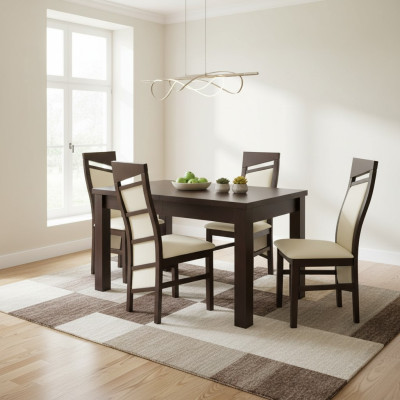 Essgarnitur Esstisch 4 x Stuhl Set Garnitur Tisch Klassische Essgruppe 5tlg. nEU