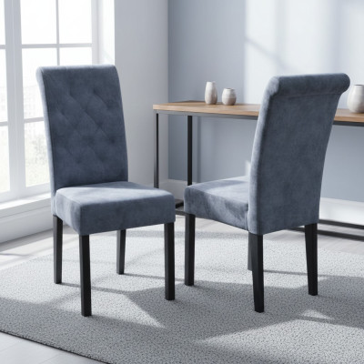 Sessel Stuhl Esszimmer Fernseh Lounge Textil Sitz Modern Polsterstuhl Echtholz