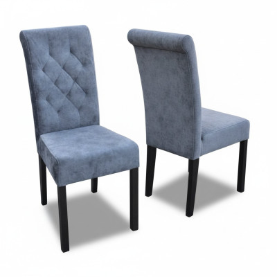 Sessel Stuhl Esszimmer Fernseh Lounge Textil Sitz Modern Polsterstuhl Echtholz
