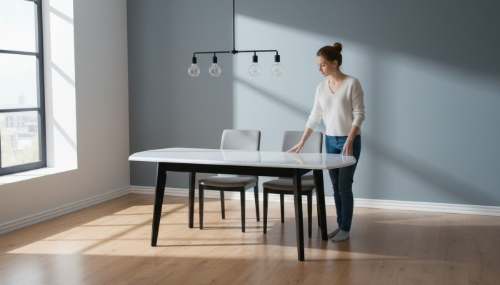 Tische Design Tisch Holztisch Esszimmer Luxus Möbel Weiss Schwarz 80x160/200 cm