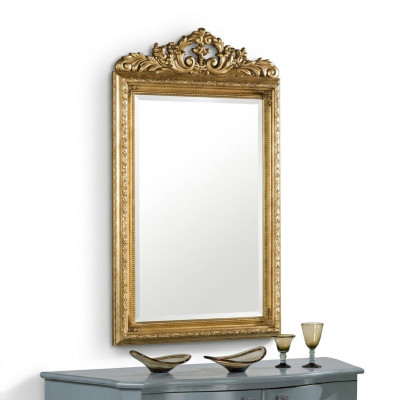 Glas Rahmen Wand Klassischer Wandspiegel Holzrahmen Spiegel Möbel Neu 133x81cm