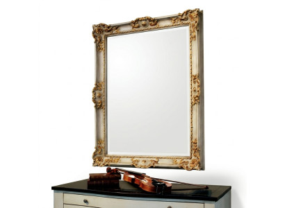 Spiegel Wandspiegel Designer Dielen Wohnzimmer Bad Holz Design 88x118 Barock