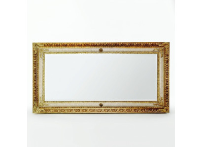 Klassischer Wandspiegel Holzrahmen Spiegel Möbel Gold 104x194 Glas Rahmen Wand