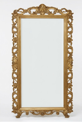 Klassischer Großer Spiegel Wandspiegel Luxus Hängespiegel Holz Gold Garderobe SP6480